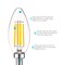 Luxrite B11 LED Light Bulbs 5W (60W Equivalent) 550LM 3000K Soft White Dimmable E12 Candelabra Base 16-Pack LR21594-16PK - alternate 4